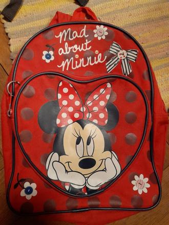Menší batůžek,batoh minnie mouse červený,