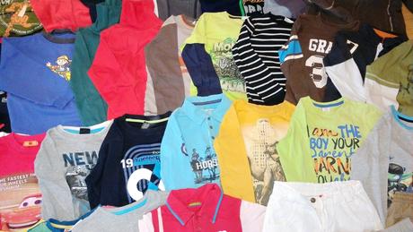 Balík mix věcí na kluka od vel.110-128, 104–116