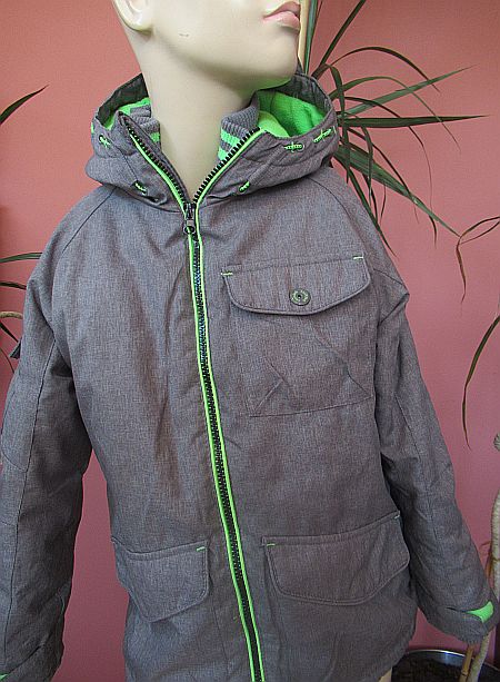 Bunda zateplená fleecem, 128