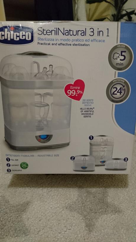 Sterilizátor chicco 3v1, chicco