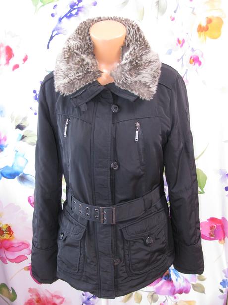 Černá zimní outdoorová prošívaná bunda s.oliver, s.oliver,38