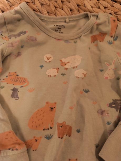 Rostoucí zvířátkové body lindex unisex 74/80, lindex,74