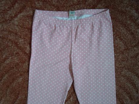 Růžové legíny legínky s puntíky, tu,140