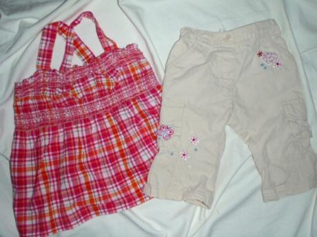 Letní vyšívané kalhoty a vzdušná tunička, cherokee,68