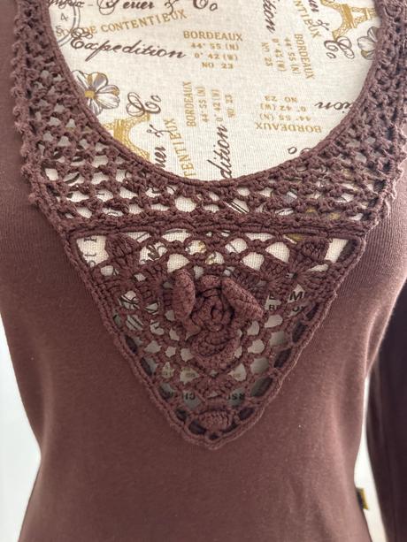 Tričko s dlouhým rukávem buffalo hnědé 32/34, buffalo,xs