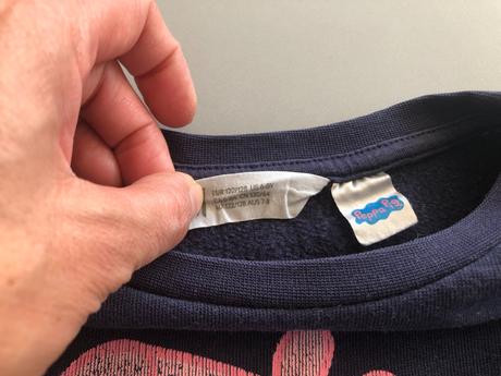 122-128 6-8let peppa pig duha mikina modrá flitry, h&m,122