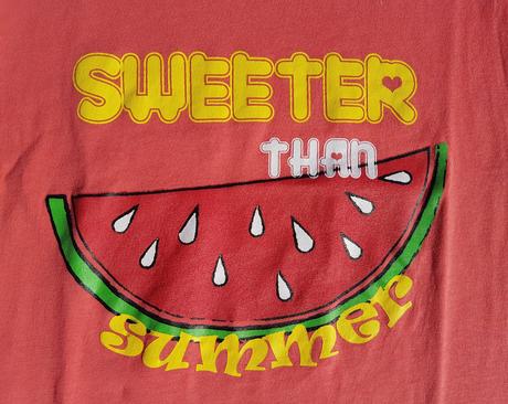 L214	dívčí triko s kr. rukávem meloun vel. 128-134, 128