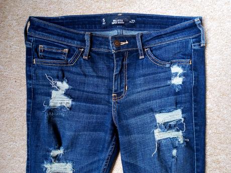 Trhané skinny zn.hollister" vel."27", hollister