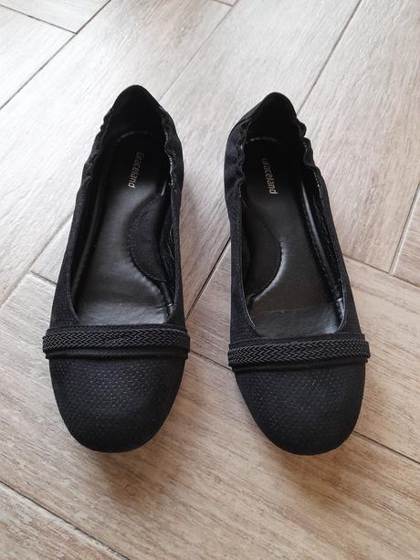 Černé semišové baleríny zn. graceland, vel. 39, graceland,39