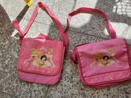 2x kabelka s princeznami látkové používané, disney