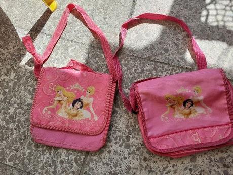2x kabelka s princeznami látkové používané, disney