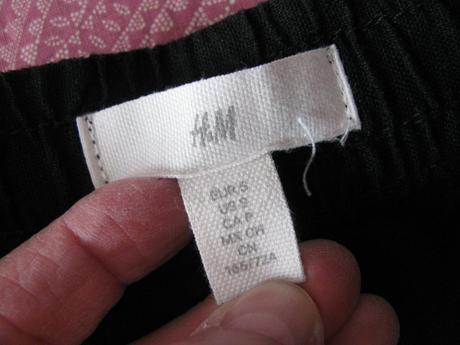 Dámské černé lněné šortky, kraťasy, h&m,s