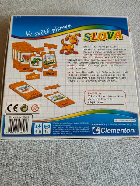 Hra slova, zvířata pro předškoláky/puzzle, 