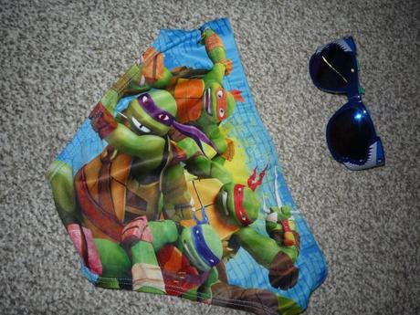 Plavky želvy ninja vel 122-128+sluneční brýle, 128