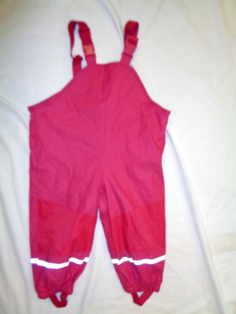 Sytě růžové nepromok kalhoty podšité flízem 86/92, lupilu,86