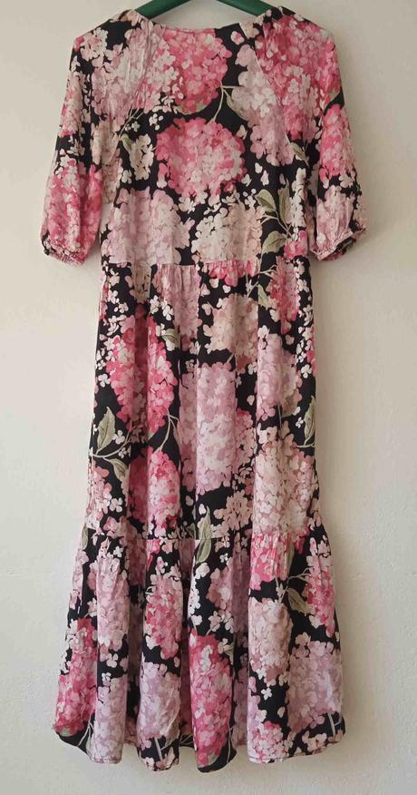 Dámské letní šaty květované midi h&m s m 36 38, h&m,s