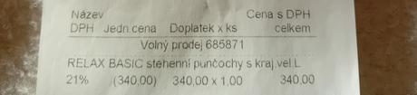 Stehenní punčochy vel.l,