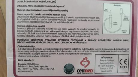 Nosátko-odsávačka rýmy., 