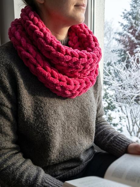 Měkký pletený nákrčník puffy (barva na přání), 