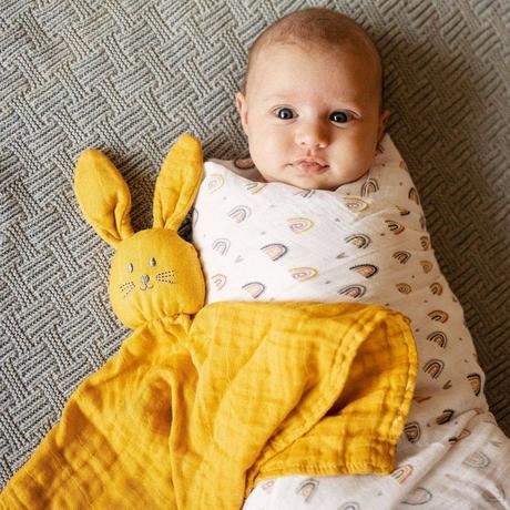 Petite&mars mazlíček bambusový mušelinový hugo 0m+, 