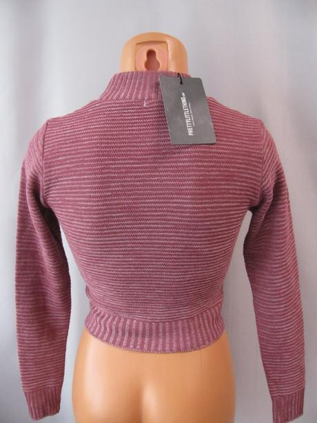 Crop top řádkovaný svetřík, 36