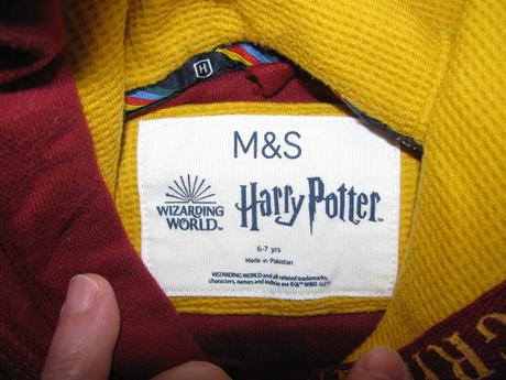Bavlněná mikina s kapucí harry potter gryffindor, marks & spencer,122