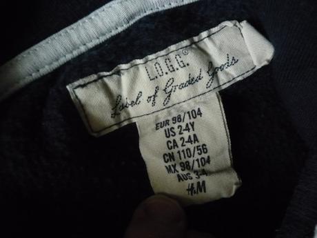 Tmavě modrá mikina přes hlavu, h&m,104