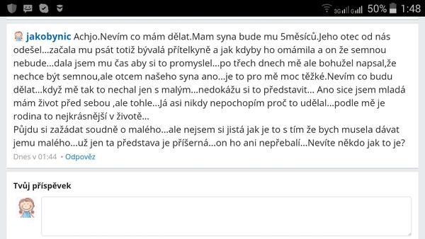 Partner od nás odešel. Budu mu muset dávat syna?