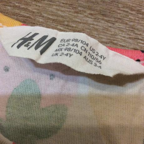 Bavlněné šaty s ovocem, h&m,98
