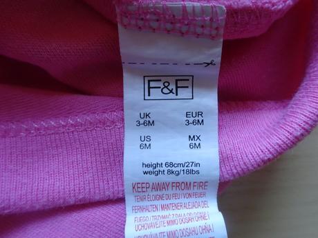 Body růžové s dl.r. se sluníčkem, vel. 68, f&f,68