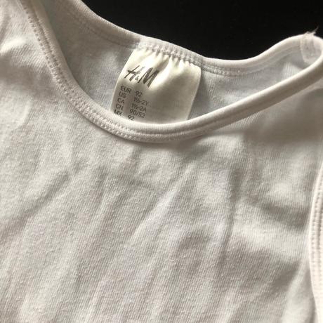 Bílé body bez rukávu - 2 kusy, 92