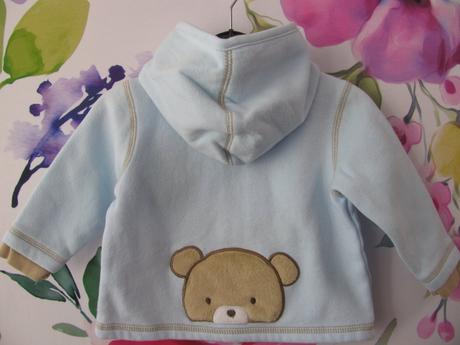 Modrá mikina s kapucí s medvídkem, carter's,74