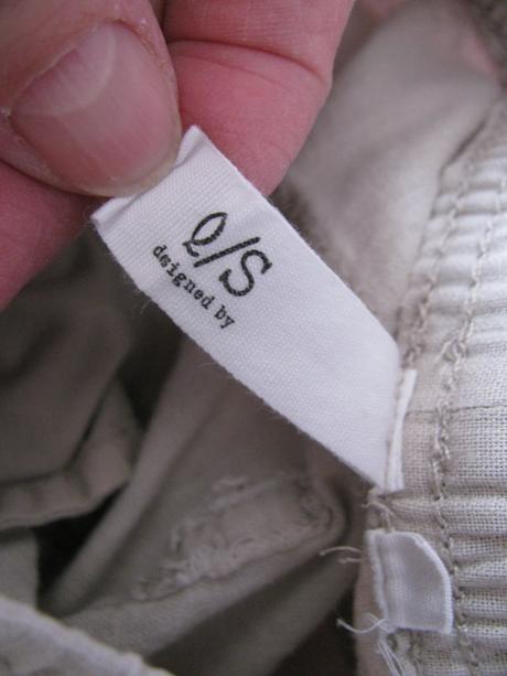 Dámské béžové lněné letní kalhoty q/s, quiksilver,s