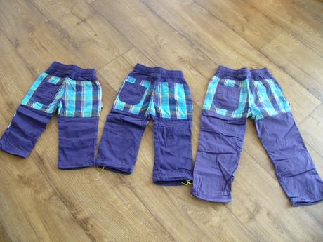 Sourozenecké plátěné kalhoty, vel.86,92,110, loap,86