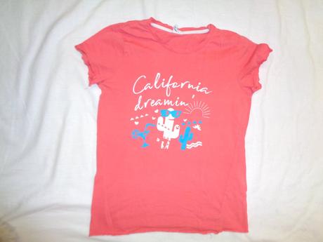 Růžové tričko s kaktusem - california 134/140, alive,134