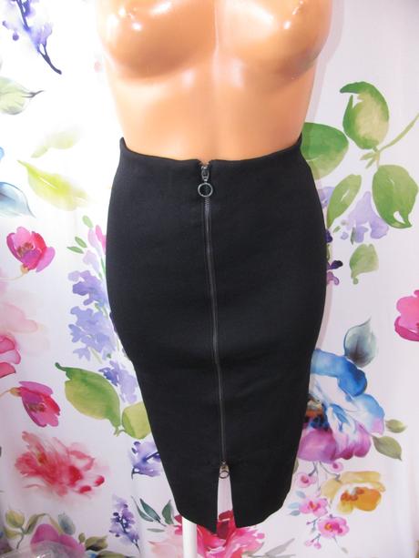 Luxusní pružná černá sukně s elegantním zipem, only,xs