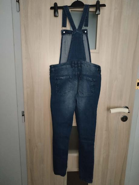 Džínové kalhoty s laclem vel.152, pepperts,152