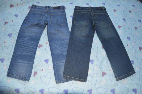 2x  bavněné džíny regulace v pase, 122