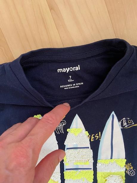 Tríčo s flitrovými obrázkem - top stav, mayoral,122