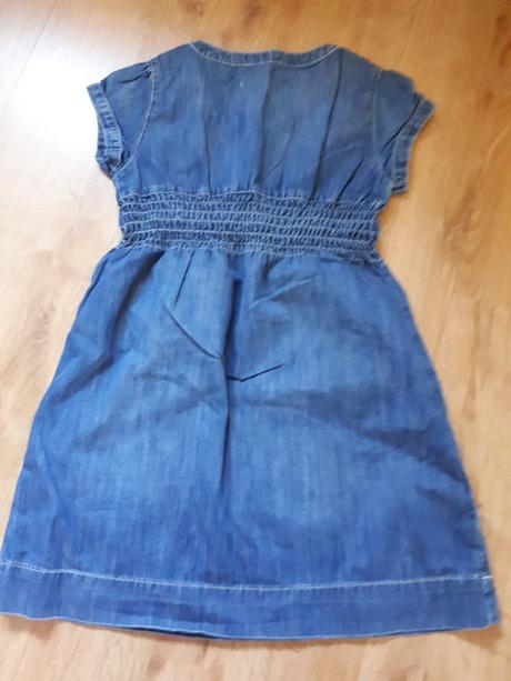 Džínové riflové šaty, h&m,140