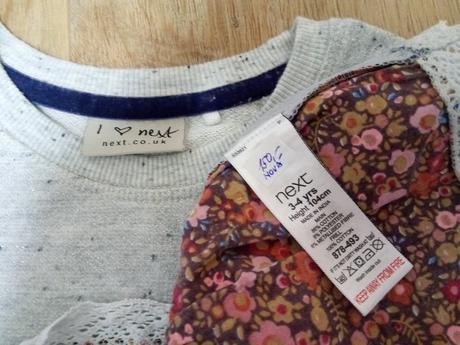 Mikina next, vel 104/110, jen vypraná, top stav, next,110