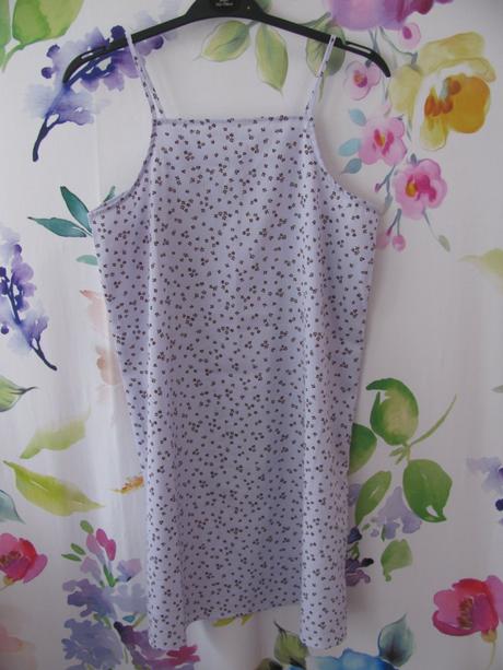 Lila dívčí letní šaty s drobnými kvítky h&m, h&m,152