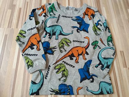 Šedé tričko s dinosaury 92 lindex, lindex,92