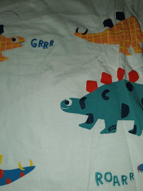 Bílé tričko s dinosaury 116, marks & spencer,116