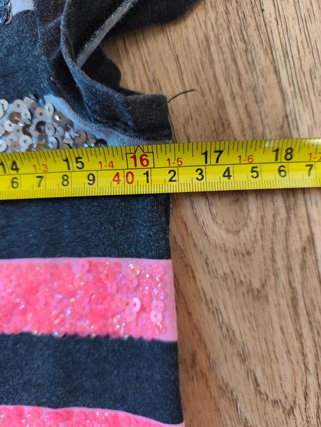 Dlouhé tričko s flitry 170 / xs-m, h&m,170