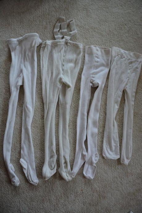 Bílé punčochy, bavlněné punčocháče, 86