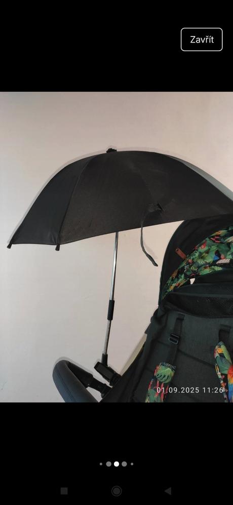 Kočárek momi estelle zelený se zlatým rámem, momi,momi estelle