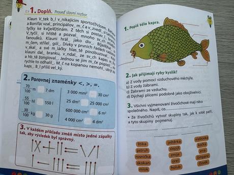 Vyplňovací sešity - 5. třída, matematika, čj, 4 ks,