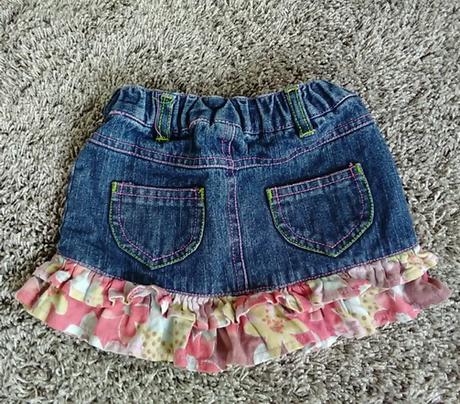 Riflová / jeans sukně/ sukýnka, disney,68