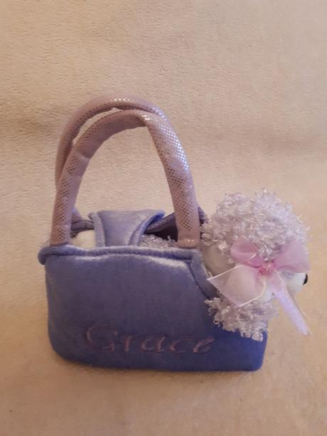 Plyšový pejsek, pudlík grace v taštičce,